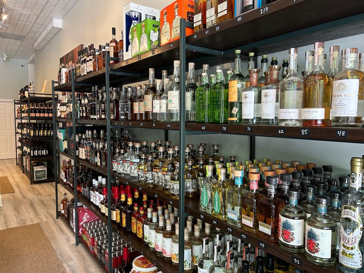 Premium spirits collection at Mt. Pleasant Liquor Store